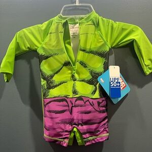 NWT Marvel kids Hulk swimsuit sz 12m